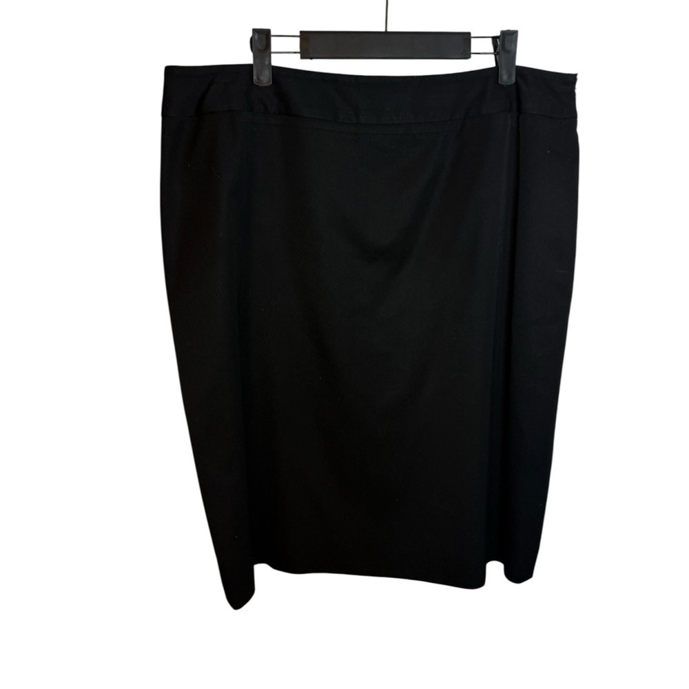 Anne Klein Classic Black Stretch Plus Size Pencil Skirt